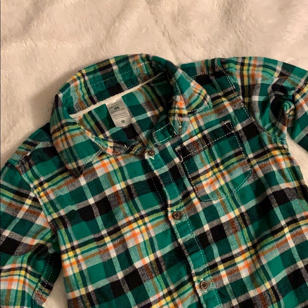 Carters boy 2 Piece Plaid Top & Pant Set
